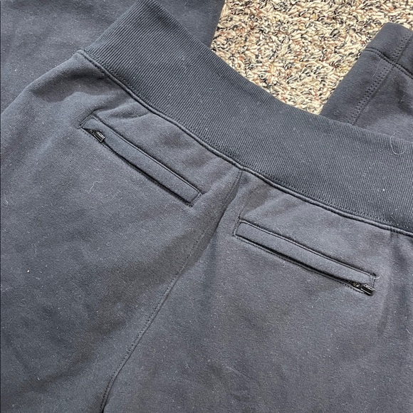 Athleta Retroplush Fleece Lined Black Wide Leg Joggers Snap Size XS | GUC - Picture 5 of 8